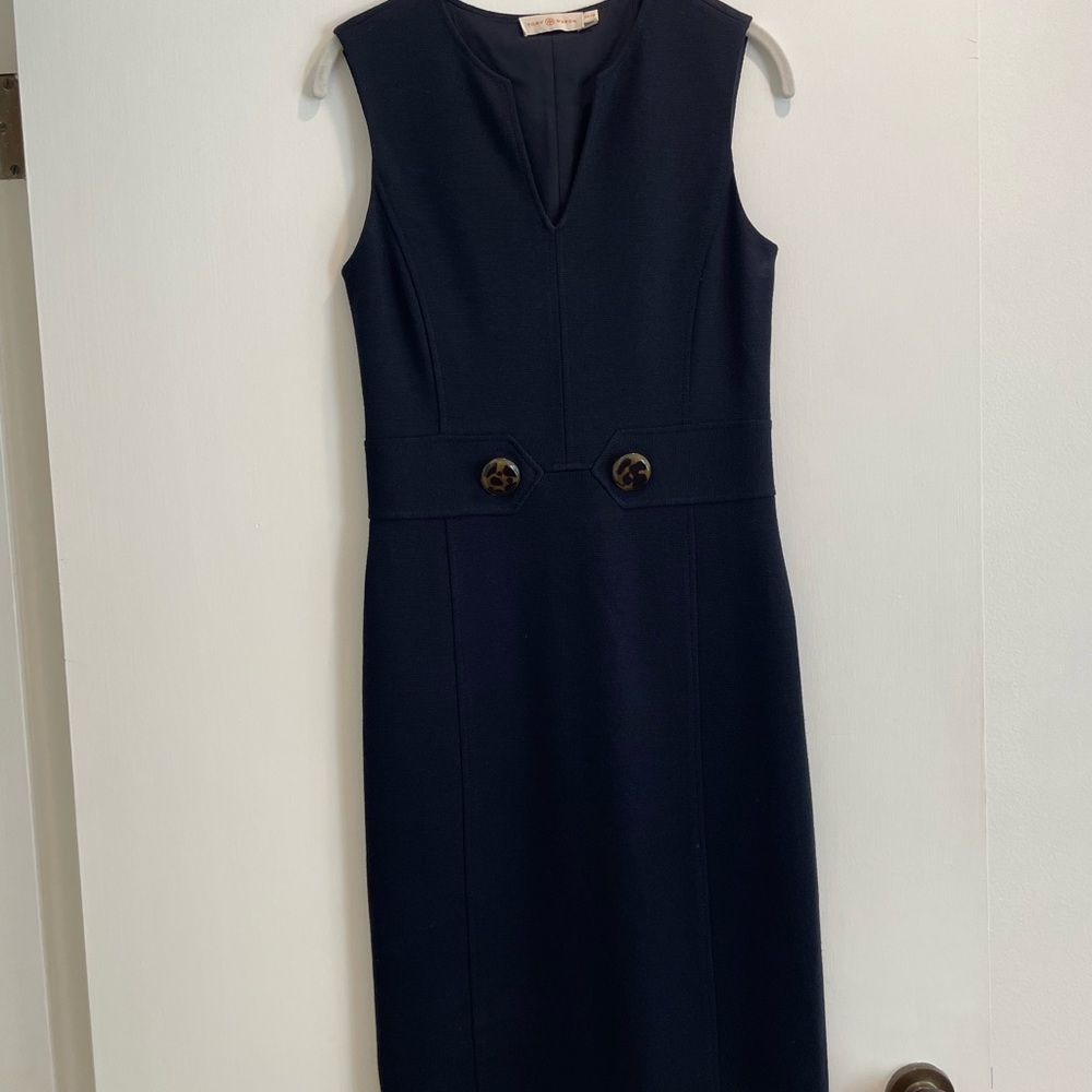 Tory Burch Navy Sleeveless Dress